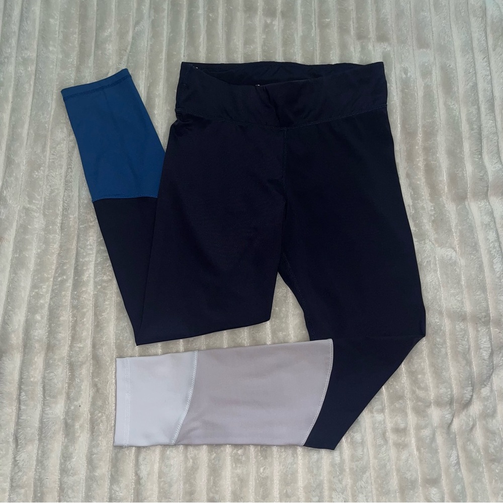 The Upside Blue Zappy Color Block Activewear Leggings  • Women’s Size 6